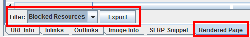 Abb.5: Blockierte Ressourcen exportieren