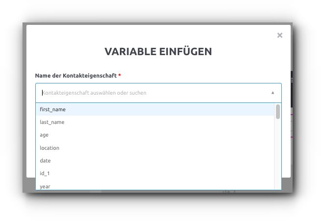 mailjet Variable einfügen