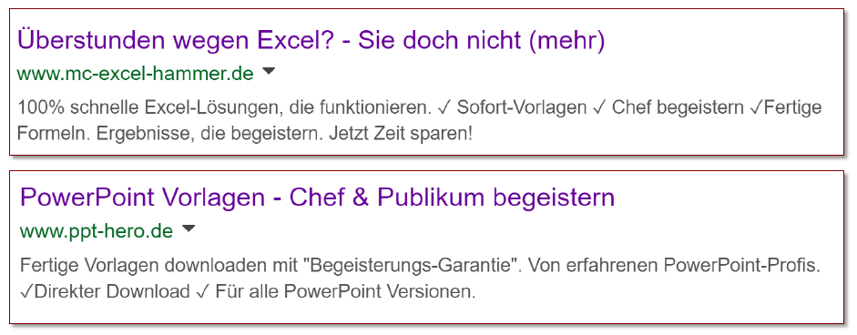 Snippet Optimierung