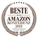 Grafik/Siegel "Auszeichnung zur besten AMAZON Konferenz 2018"