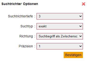 Suchbegriff als Zwischenschritt